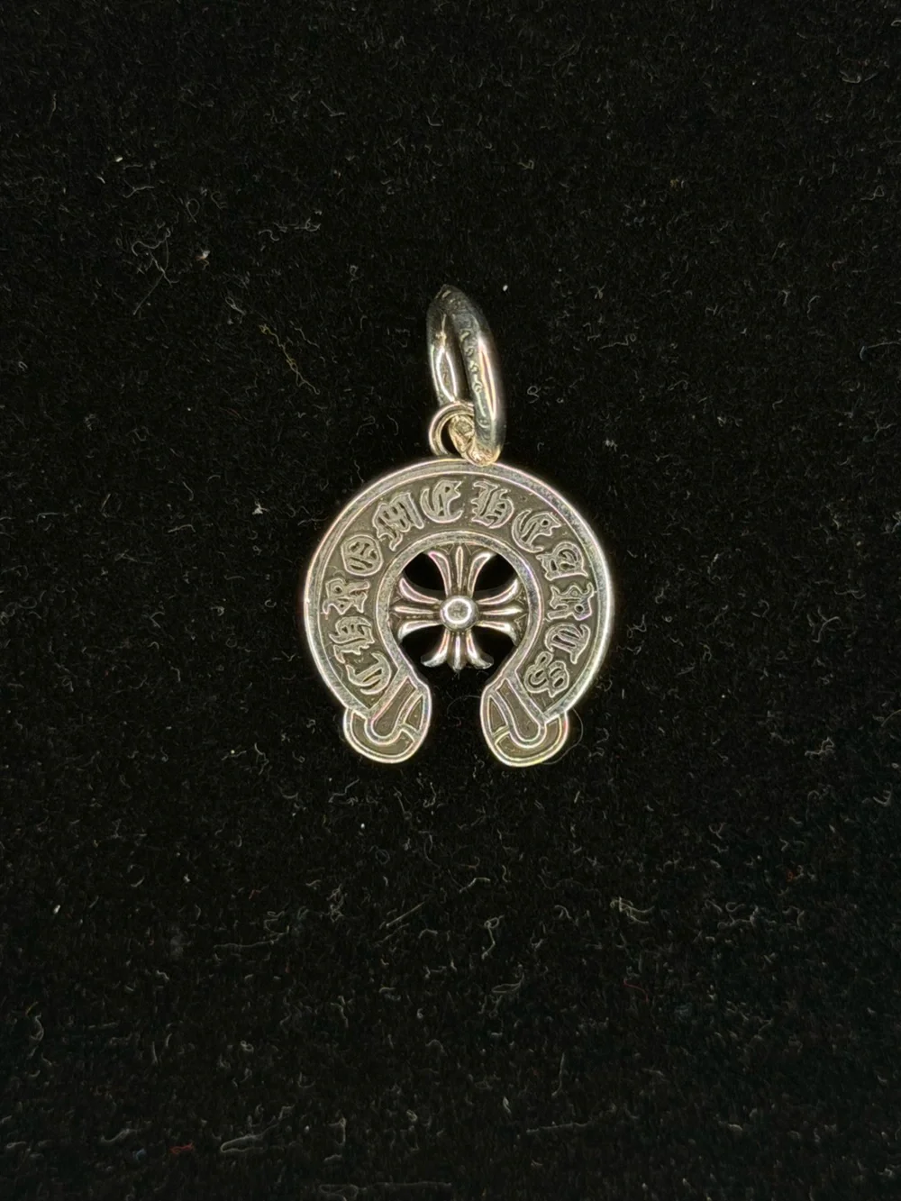 Chrome Hearts Horseshoe Floral Motif Tag Unisex Pendant